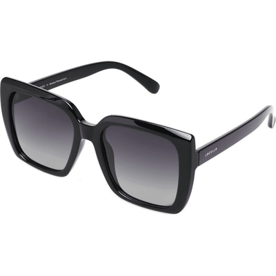 LOCELLO 3908B MACKENZIE oversized square womens black sunglass culture side glossy
