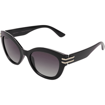 LOCELLO HALLIE 3918B Black gold accent cat eye premium collection sunglass culture side