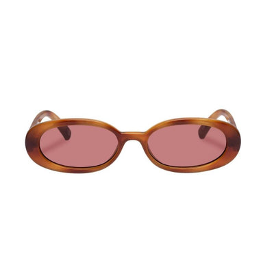 Le Specs Outta Love 2202445 Vintage Tort rose lens oval womens Sunglass Culture front