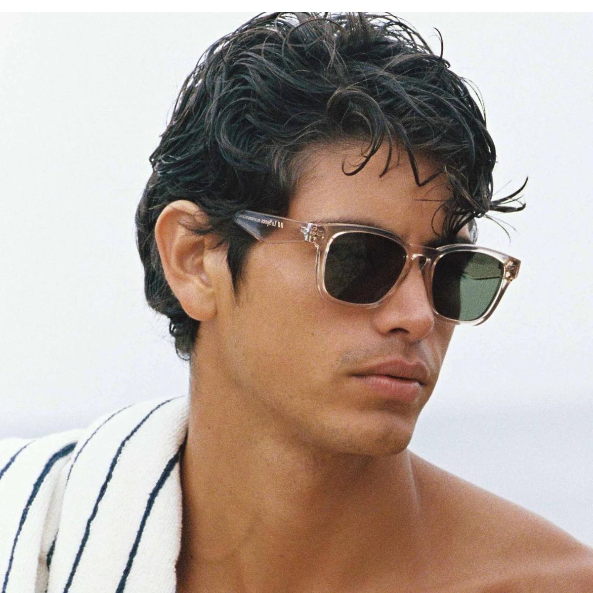 Le Specs Players Playa 2329648 Sand Transparent Unisex Sunglass Culture Side Male Model