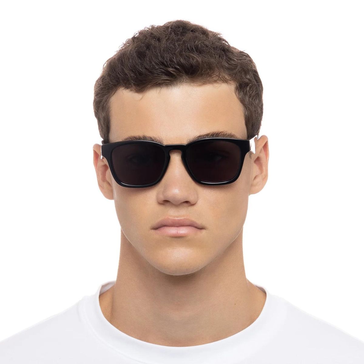 Le Specs Players Playa 2329650 Black Smoke Unisex Sunglass Culture Front Male Model