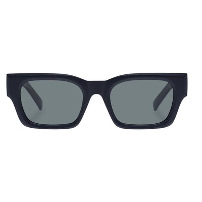 Le Specs Shmood 2452399 Matte Black Polarised Unisex rectangle Sunglass Culture front