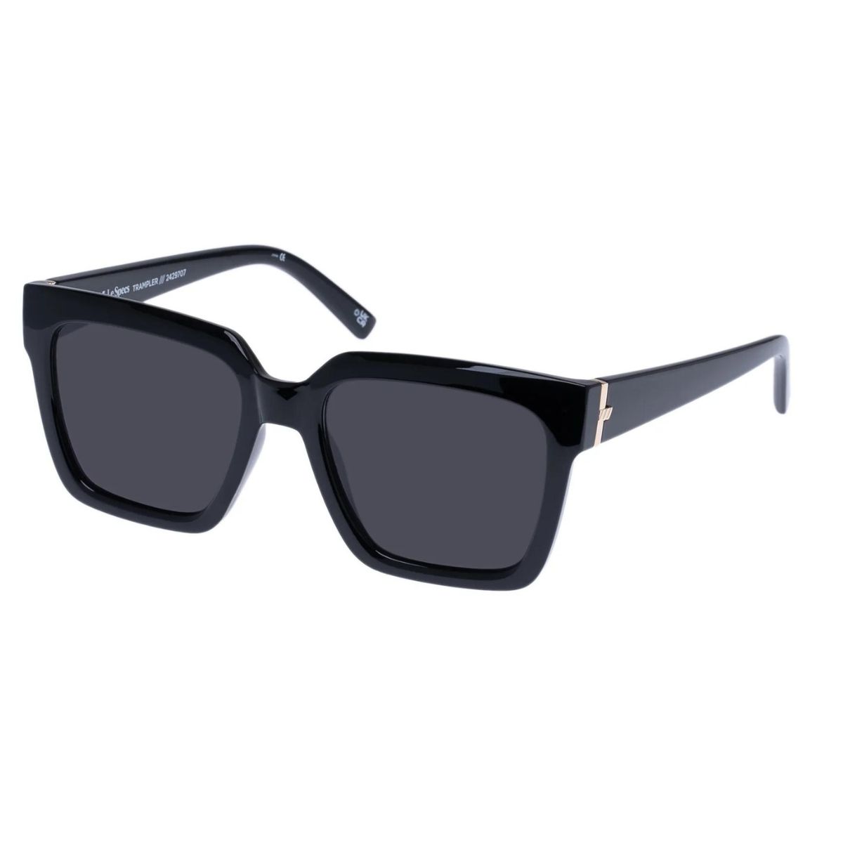 Le Specs Trampler 2429707 Black Square Sunglass Culture Side