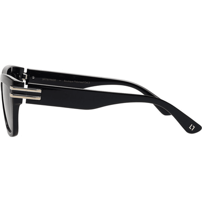 Locello Paige 3917B Black Polarised premium collection womens square cat eye sunglass side temples arm