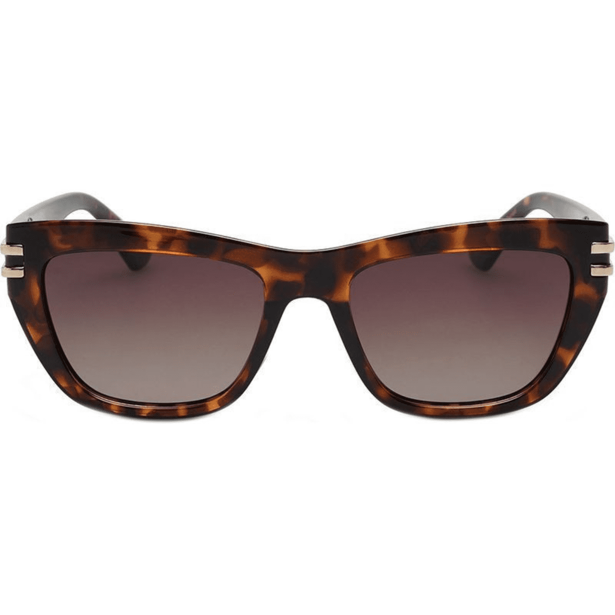 Locello Paige 3917E Tortoiseshell Brown Polarised cat eye squared rectangle sunglass culture front