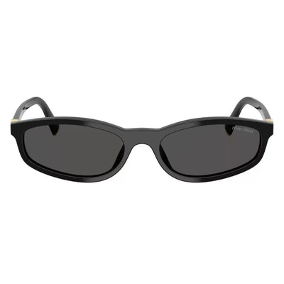 MIU MIU A06 16K08Z 54 Black Grey lens sunglass culture oval irregular shape sunnies store coomera thin