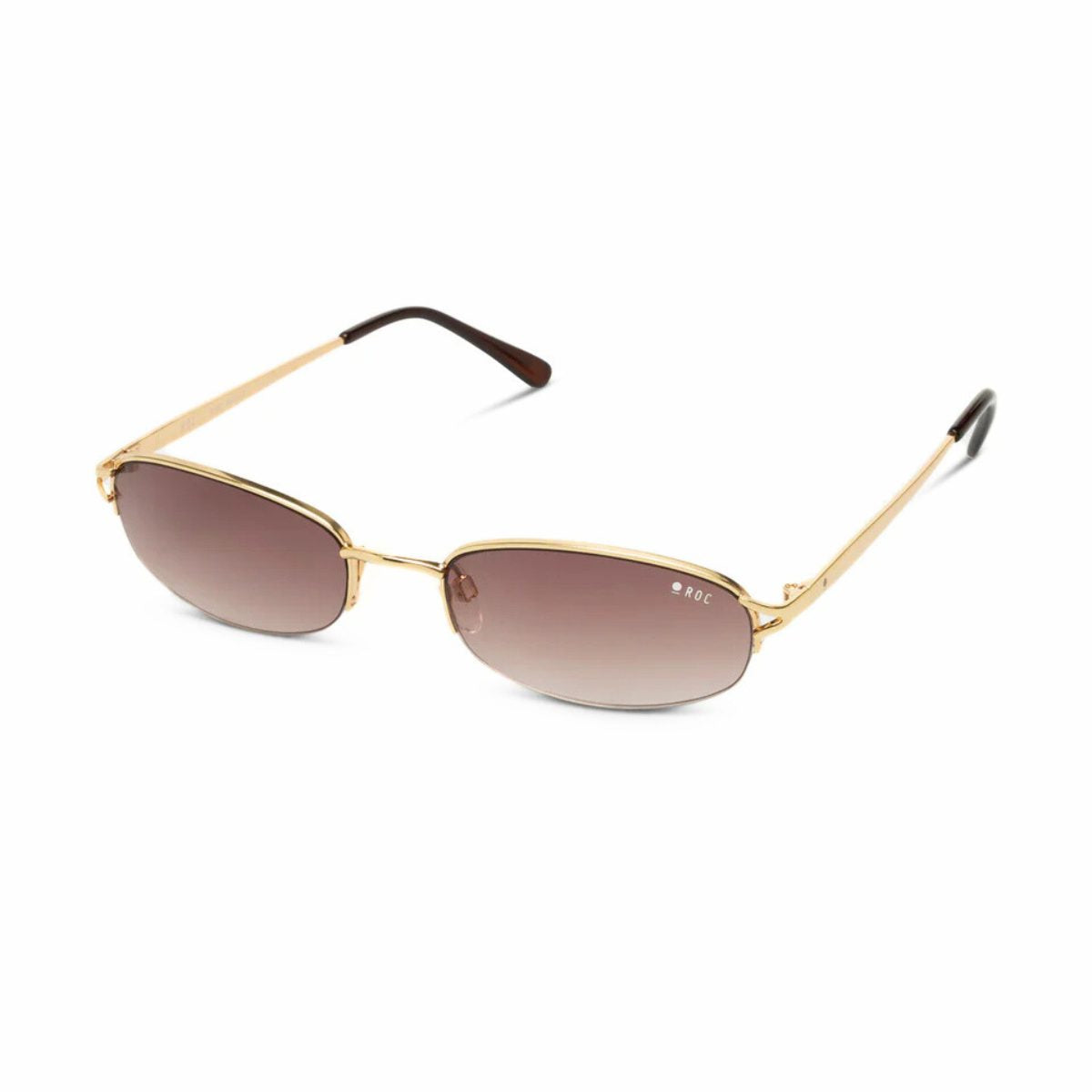 NEO GRAD BROWN 642A25 ROC gold metal sunglass culture coomera sunnies