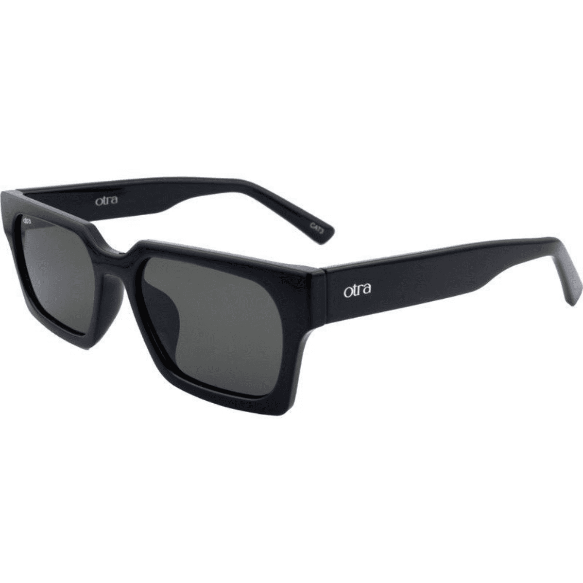 Otra Roco black slim square womens sunglass culture side