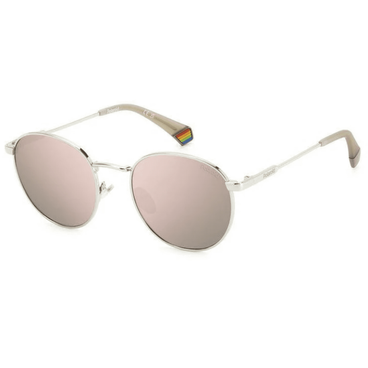 POLAROID 6171 010 51 JQ palladium silver round womens sunglass culture side