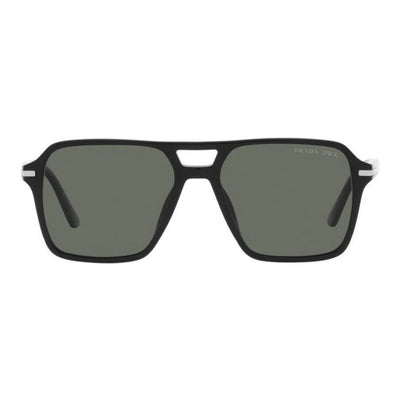 PRADA 20YS1AB03R55 BLK POLARISED ACETATE AVIATOR flat sunglass culture coomera front