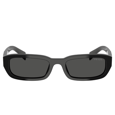 PRADA B06S 16K08Z 53 black slim rectangle sunglass culture front