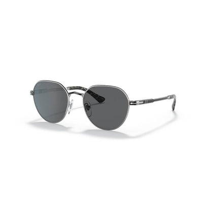 Persol 2486S 1110B1 53 Gunmetal/Smoke metal round unisex sunglass culture side