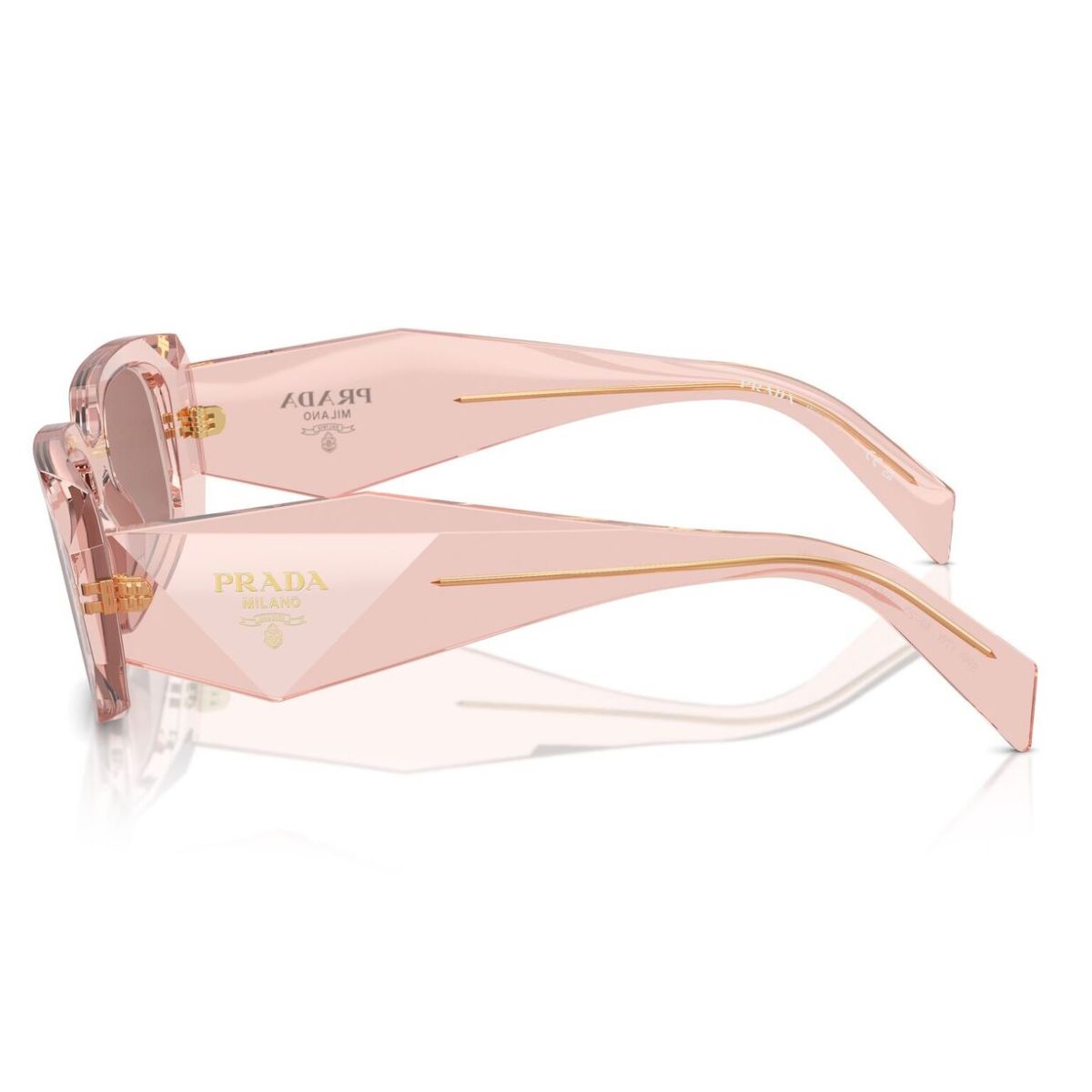Prada PR17WS 19Q10D 49 Transparent Peach/Brown Lens