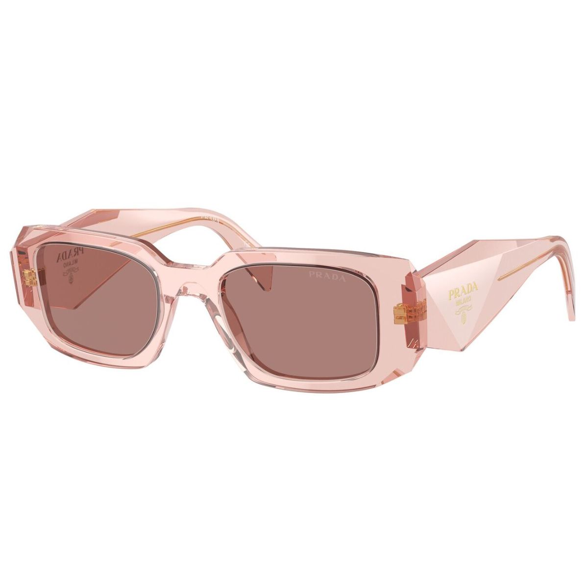 Prada PR17WS 19Q10D 49 Transparent Peach/Brown Lens