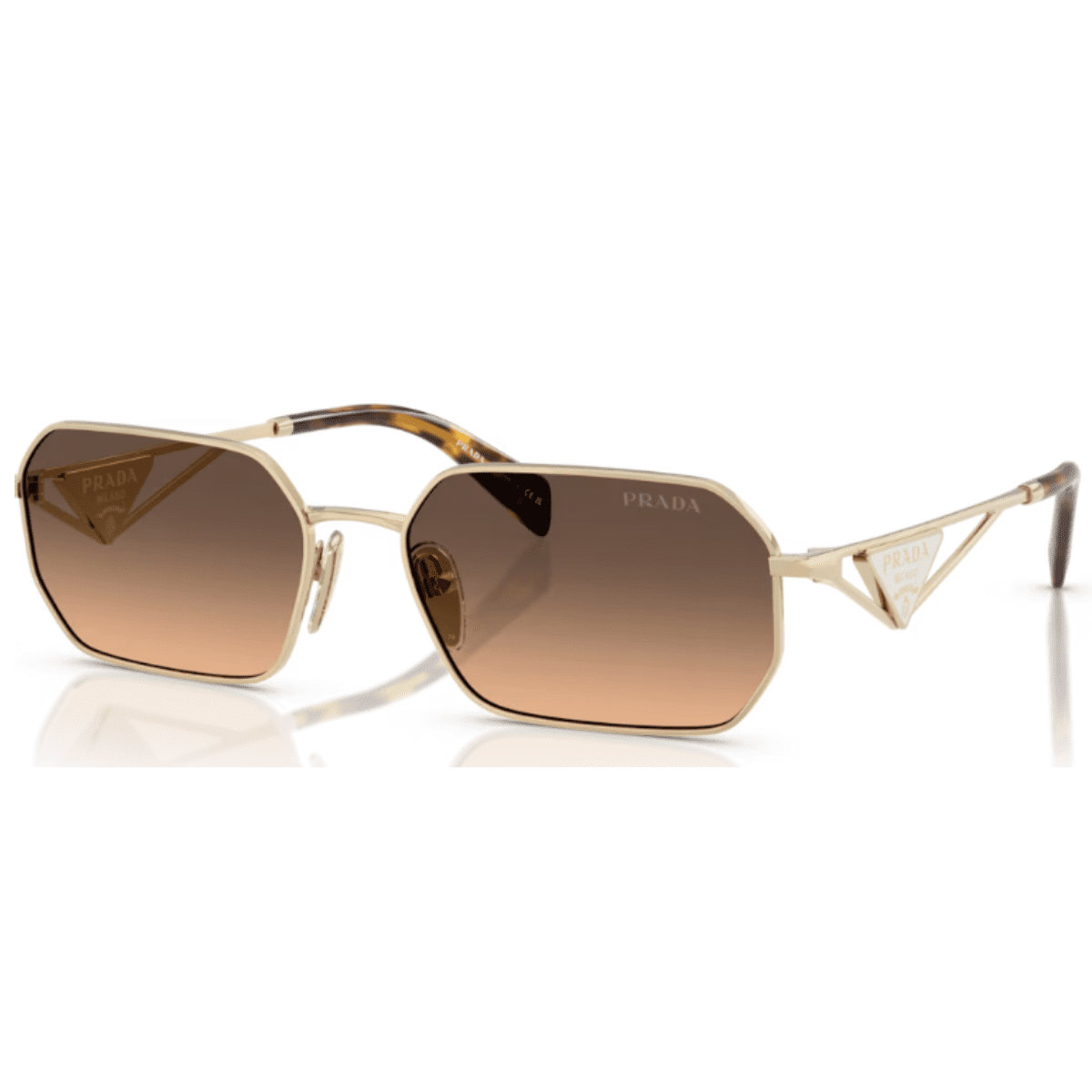 Prada A51S ZVN50C 58 Gold/Brown Gradient