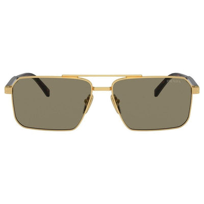 Prada PRA57S 5AK90F 61 Gold/Brown Lens