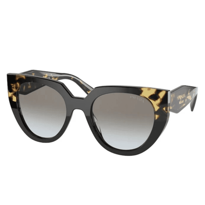 Prada PR14WS 3890A7 52 Black Medium Tort/Grey Gradient