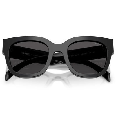 Black Prada sunglasses on a white background