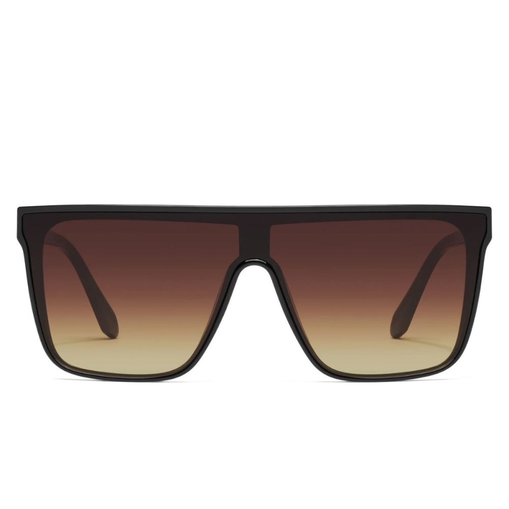 QUAY NIGHTFALL Medium black brown yellow 78598 online sunnies store sunglass culture front