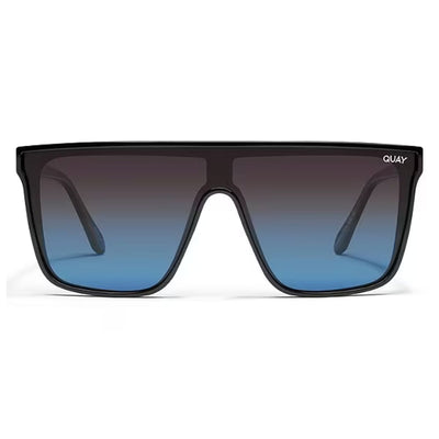 Quay Nightfall XL Black Blue Polarised Sunglass Culture Front