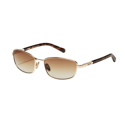 QUAY TEXT ME GLD SEP 78600 brown light lens sunglass culture coomera side metal slim sunnies