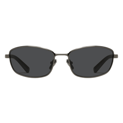 QUAY TEXT ME GUN SMK 78633 silver grey metal sunglass slim