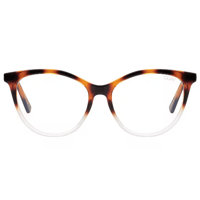 Quay All Nighter Tort Clear Blue Light Blocker cat eye glasses store coomera sunglass culture