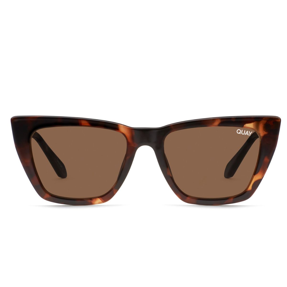 Quay CALL THE SHOTS Tort Brown womens cateye Sunglass Culture Front