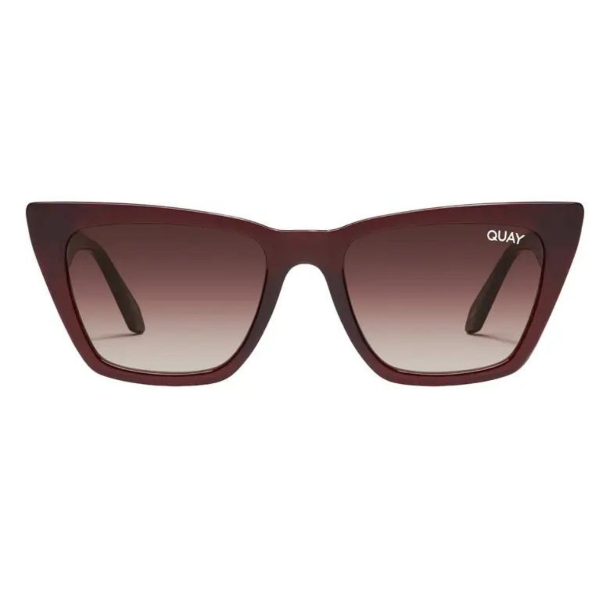 Quay Call the Shots Choc Brown Womens Cateye Sunglass Culture Front