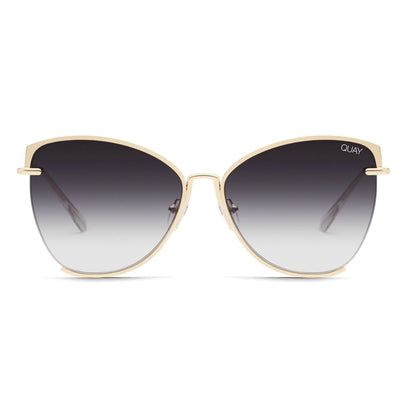 Quay DUSK TO DAWN Gold Smoke Metal Women's Sunglass Culture Front