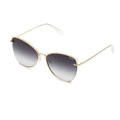 Quay DUSK TO DAWN Gold Smoke Metal Women's Sunglass Culture Side