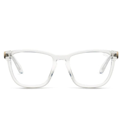 Quay Hardwire Clear Blue Light Blockers Unisex Transparent Sunglass Culture front