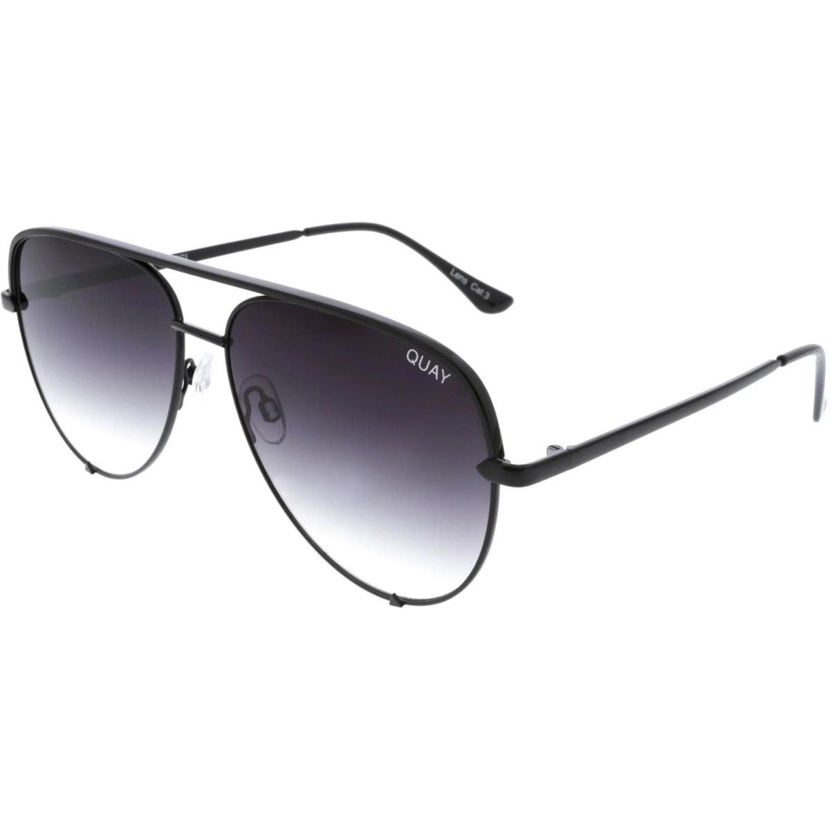 Quay High Key micro mini large Black Fade sunglass culture side