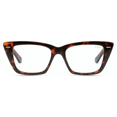 Quay Prove It Tort Gold Clear Blue Light Blocker sharp cat eye womens sunnies store coomera sunglass culture