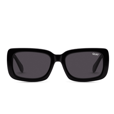 Quay Yaya Yada Black Rectangle Unisex Sunglass Culture Front