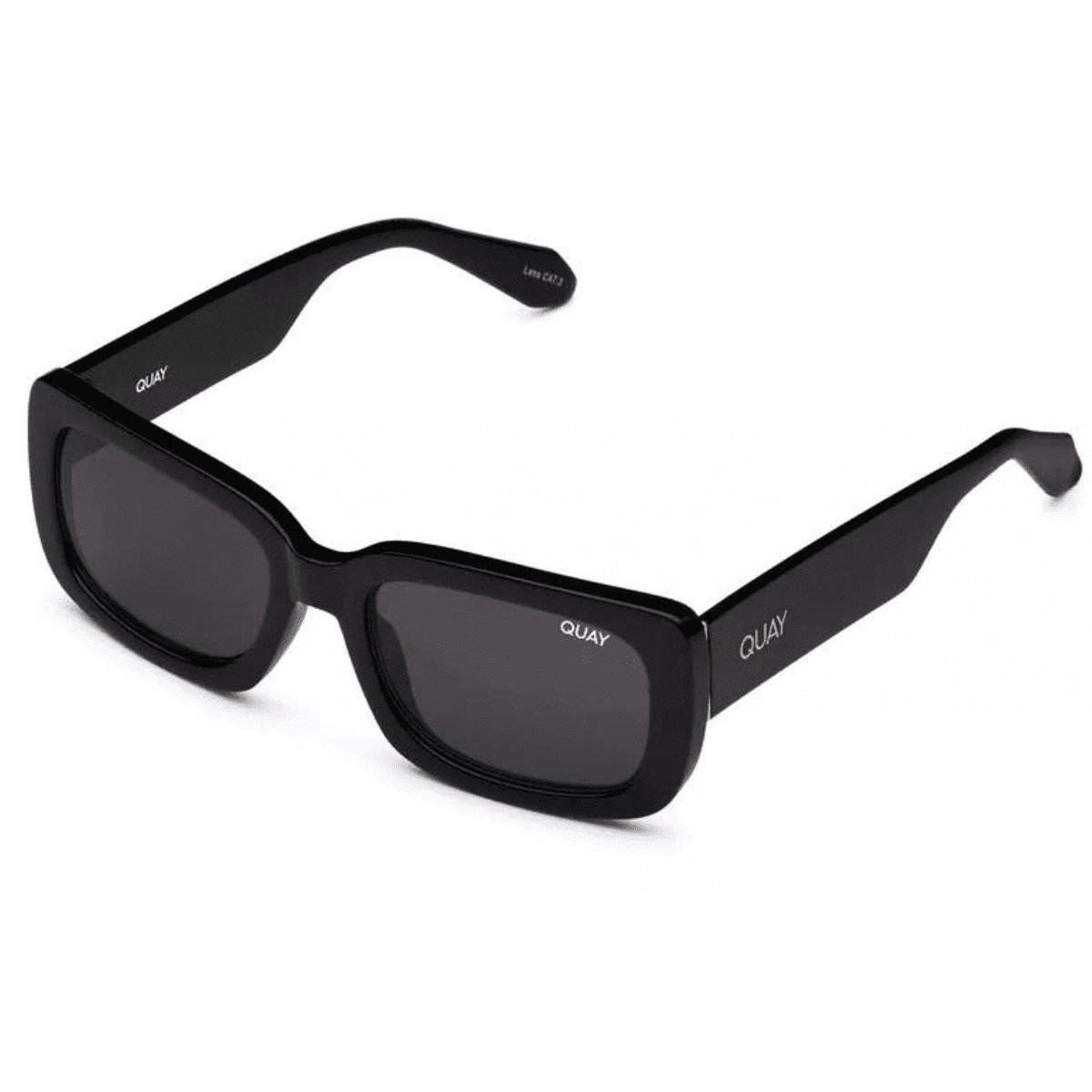 Quay Yaya Yada Black Rectangle Unisex Sunglass Culture Side