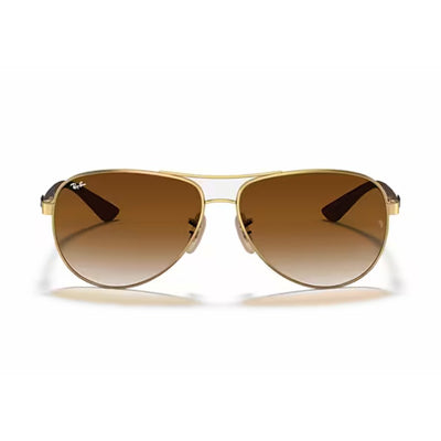 RAYBAN RB8313 001 51 CARBON F GOLD GRADIENT BROWN AVIATOR METAL FRAME UNISEX front