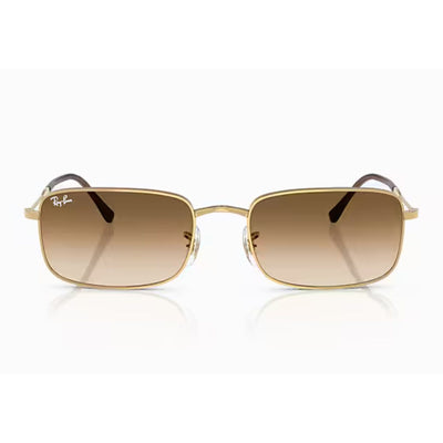 RB 3746 001 51 56 ray ban metal rectangle gold brown fade gradient glass sunglass culture coomera non polarised