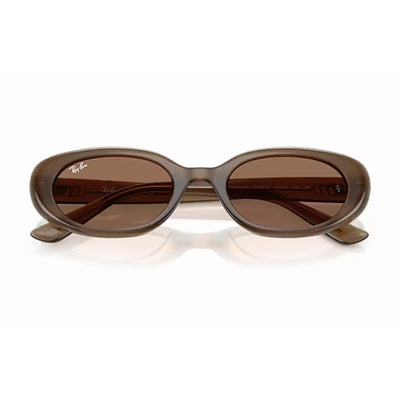 RB 4441D 677973 53 OPAL BROWN Ray ban on trend trendy oval slim sleek light brown sunglass culture coomera westfield folded