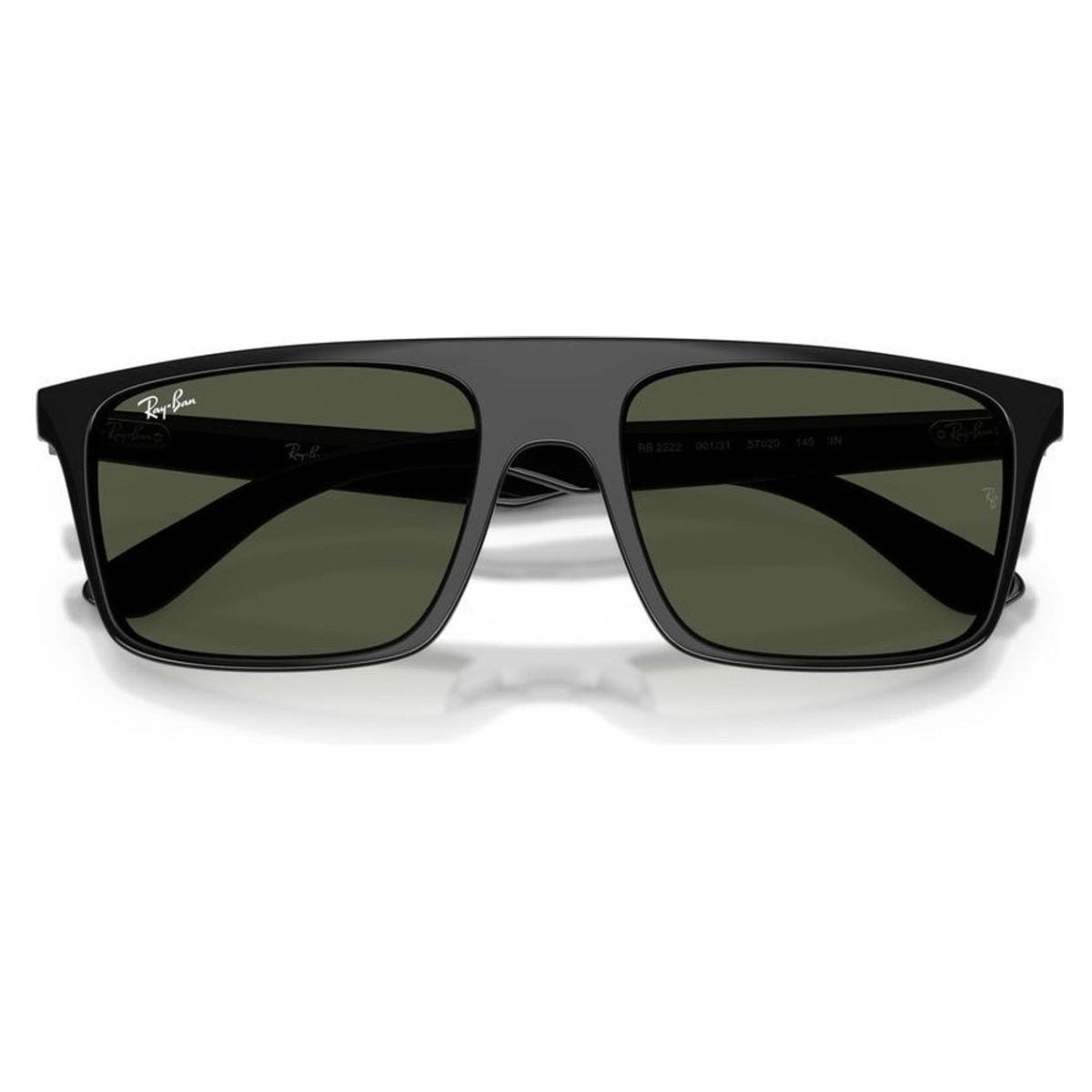 RB2222 901 31 57 Ray Ban flat top sunglass culture coomera sunnies stor black square mens folded
