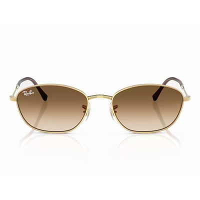 RB3749 001 51 55 ray ban gold gradient oval irregular metal frame Sunglass Culture Luxury sunnies store online gold coast Coomera front frame
