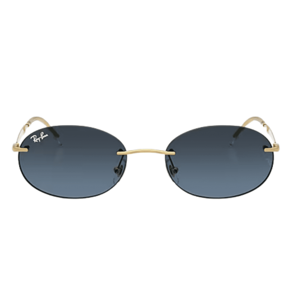 RB3767 001 4C 54 GOLD blue gradient grey gold metal frameless rimless sunglass culture store coomera sunnies online font
