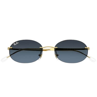 RB3767 001 4C 54 GOLD blue gradient grey gold metal frameless rimless sunglass culture store coomera sunnies online front folded