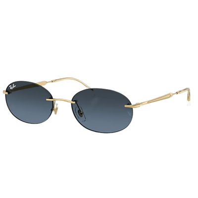 RB3767 001 4C 54 GOLD blue gradient grey gold metal frameless rimless sunglass culture store coomera sunnies online