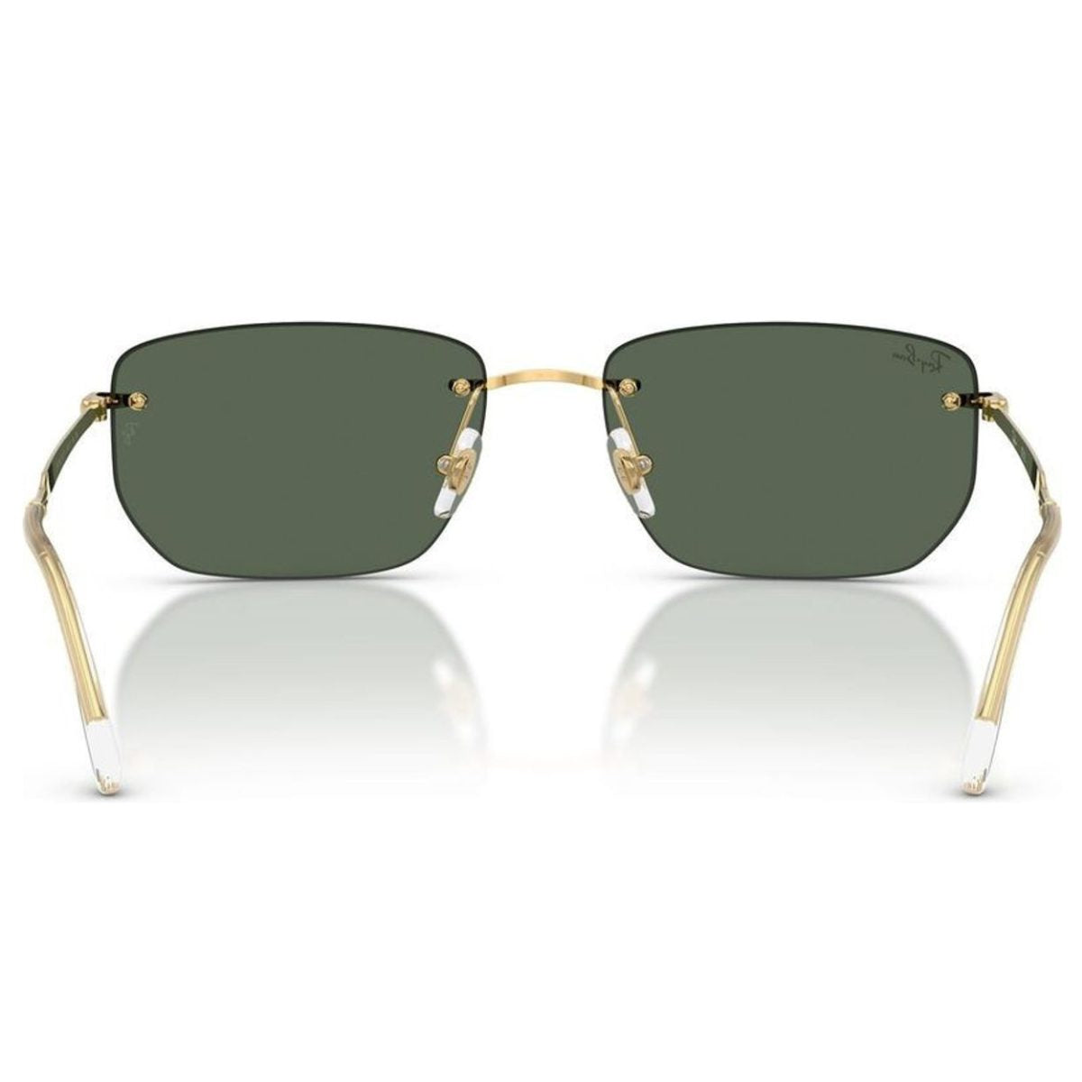 RB3768 001 71 56 green gold rimless sunglass culture slim coomera rayban nose pads