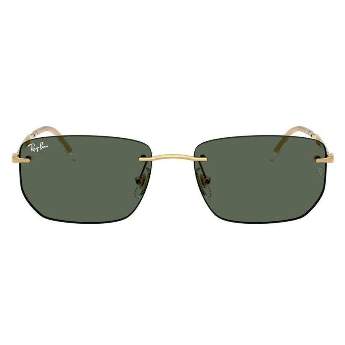RB3768 001 71 56 green gold rimless sunglass culture slim rectangle coomera rayban
