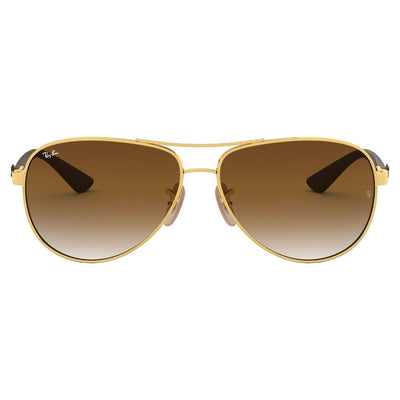 RB8313 001 51 2N 58 Brown Gold CARBON FIBER Womens Sunglass Culture Front