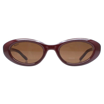 REALITY ARBELLA MERLOT sunglass culture coomera front oval sunnies