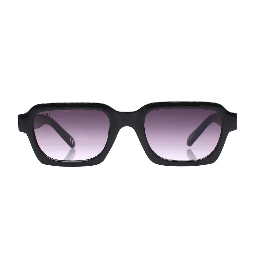 REALITY FITZROVIAblack dusk rectangle bold unisex sunglass culture front