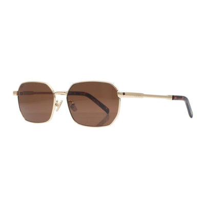 REALITY LIMELIGHT GOLD BROWN rectangle metal sunglass culture coomera side